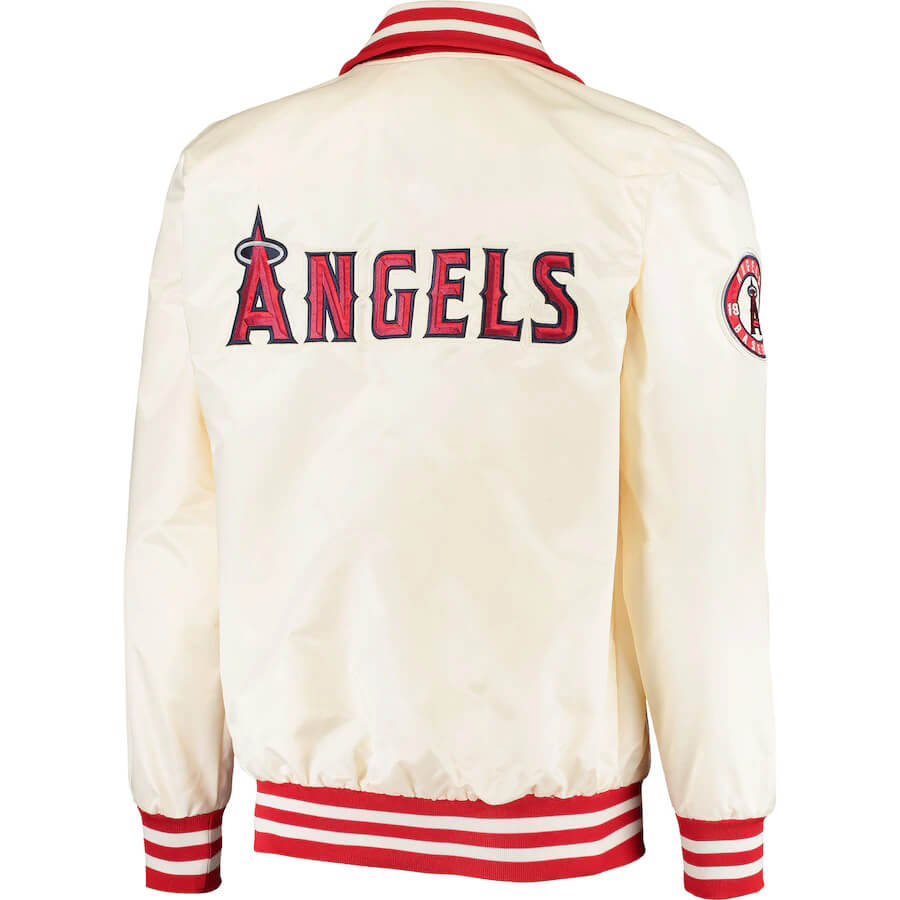 Men's Los Angeles Angels Satin Letterman Jacket
