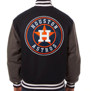 Orange Houston Astros Rhinestone Bomber Satin Jacket