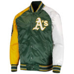 MLB Oakland Athletics Tricolor Satin Jacket