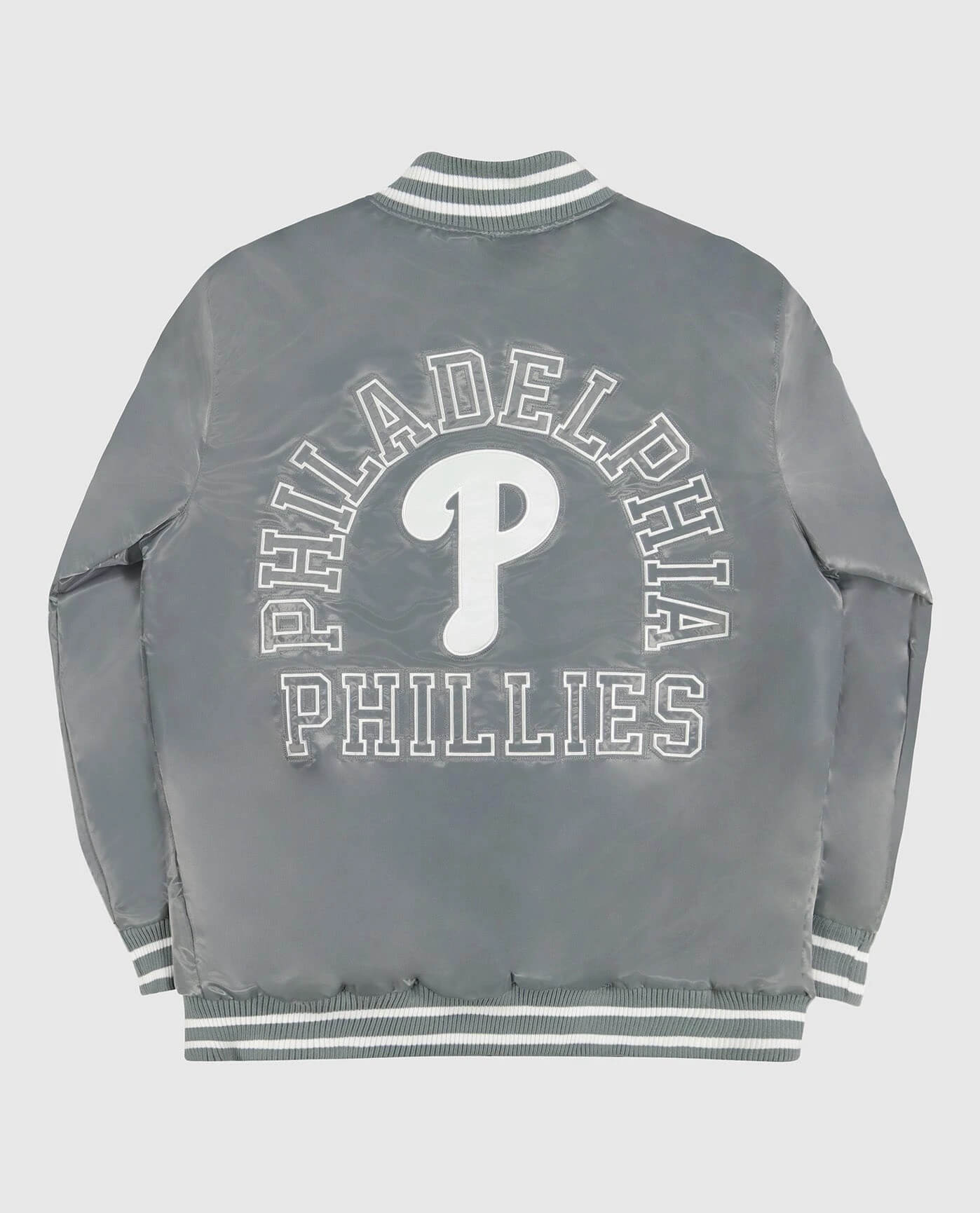 Maker of Jacket Sports Leagues Jackets MLB Philadelphia Phillies Light Blue Satin