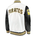 PITTSBURGH PIRATES RETRO CLASSIC RIB SATIN JACKET (EGGSHELL/ BLACK)