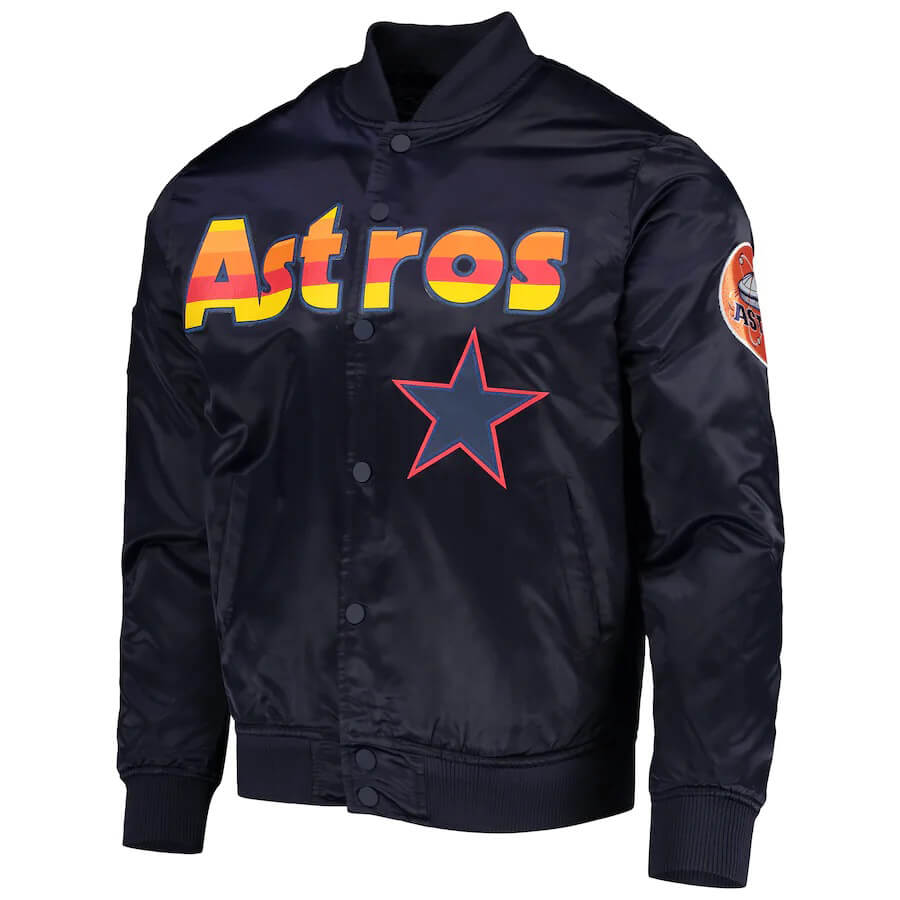 Vintage MLB Houston Astros Team Leather Jacket - Maker of Jacket