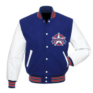 Maker of Jacket Sports Leagues Jackets MLB Texas Rangers Royal Blue Wool