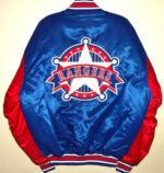MLB Texas Rangers Royal Blue And Red Satin Jacket