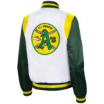 MLB Tricolor Oakland Athletics Satin Jacket