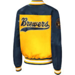 Milwaukee Brewers Gold Legend Snap Satin Jacket