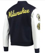 Milwaukee Brewers MLB Blue White Varsity Jacket