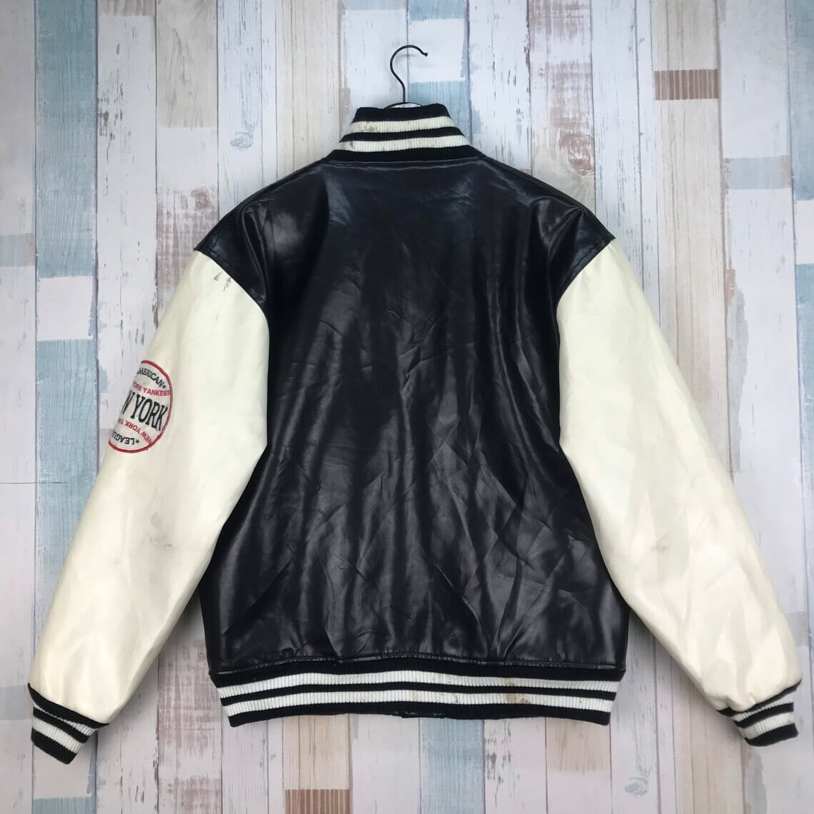 American Varsity Leather Jacket - Black
