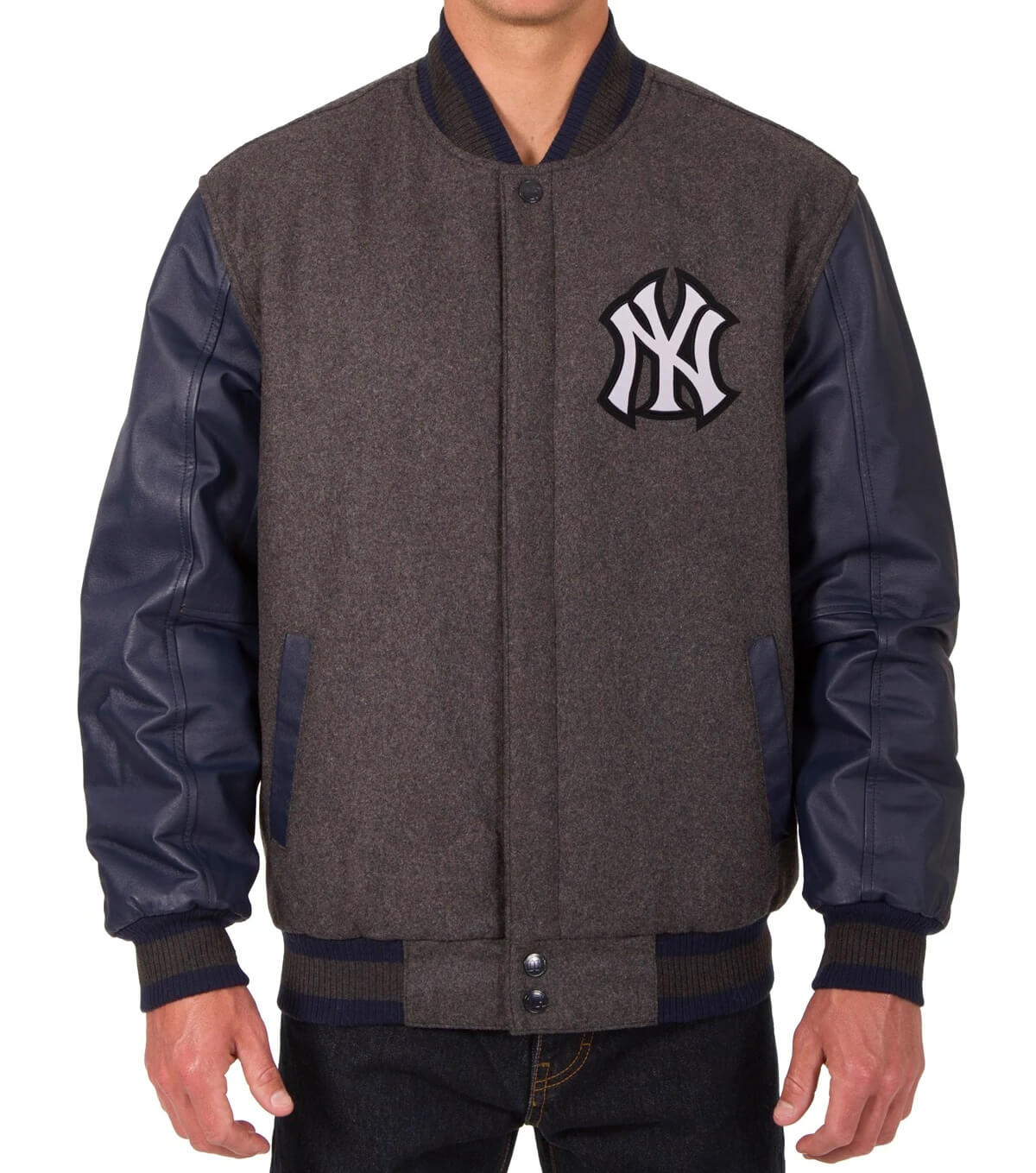 New Era New York Yankees Mlb Large Logo Varsity Jacket