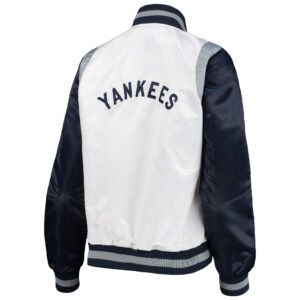 New York Yankees Endzone Full Snap Satin Jacket