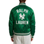 Nwt Polo Ralph Lauren Yankees Green Satin Jacket