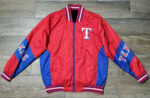 Texas Rangers Jacket Men XL Adult Blue Felco MLB Baseball Vintage