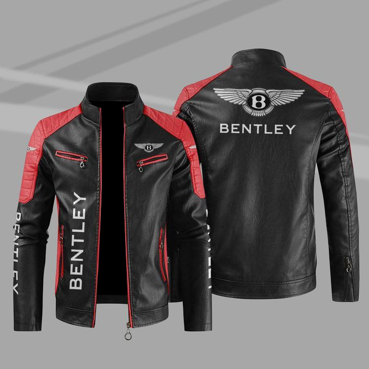 Bentley leather clearance jacket