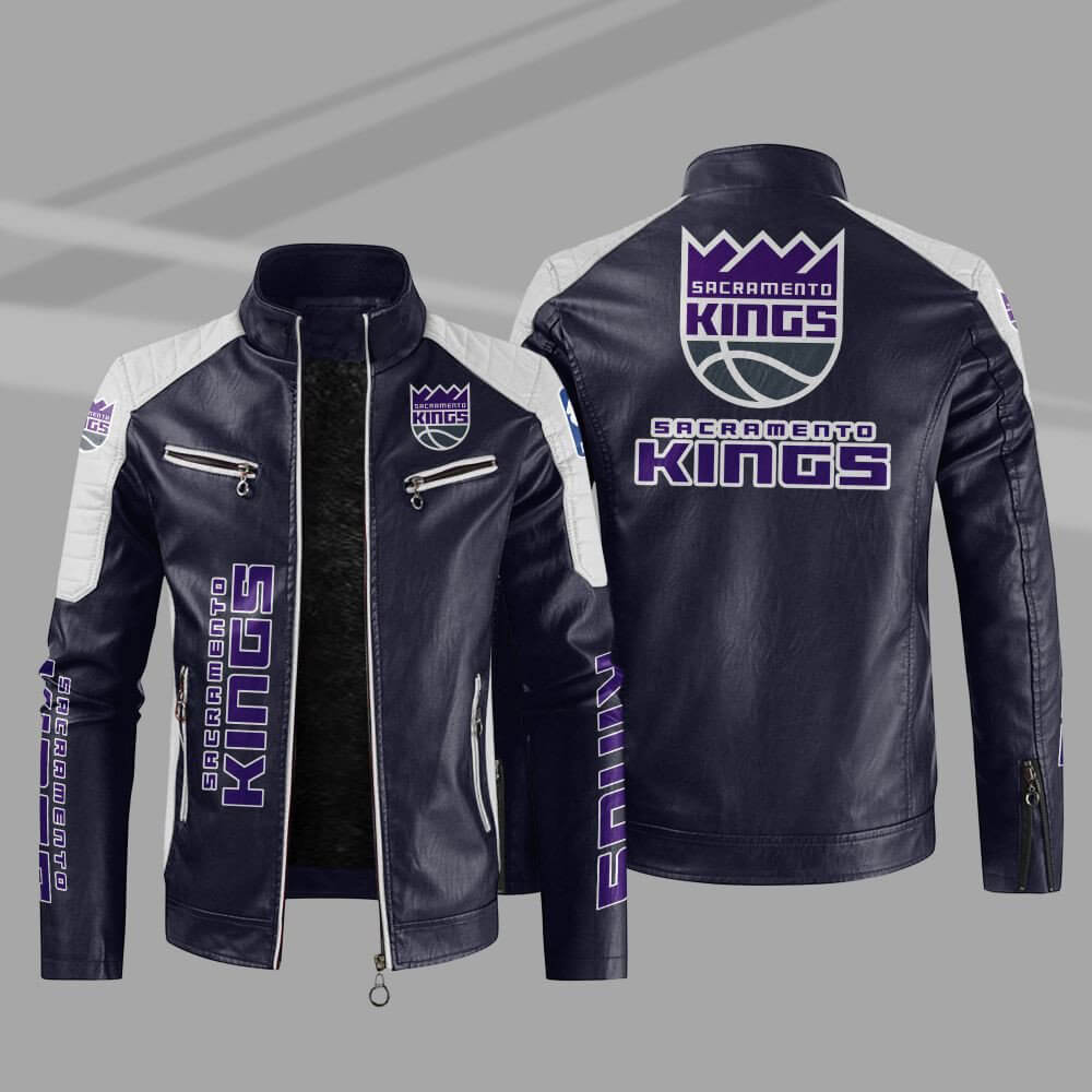 Sacramento Kings NBA Basketball Leather Jacket