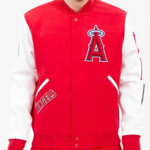 MLB California Angels Track Blue Varsity Jacket - Nycjackets