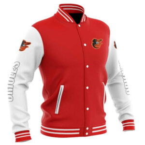 MLB Baltimore Orioles Style 4 Big Logo Black Brown Leather Jacket For Fans  - Freedomdesign