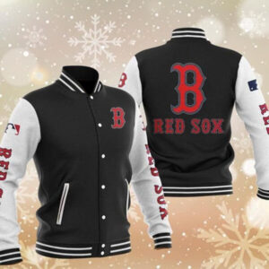 Maker of Jacket MLB Boston Red Sox White Wool Leather