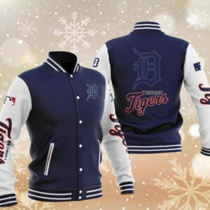 Pro Standard Mens MLB Detroit Tigers Mash Up Logo Varsity Jacket  LDT633396-MNW Midnight Navy/White