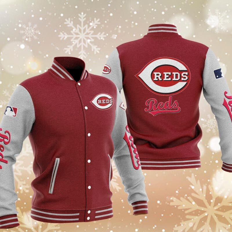 MLB Pink Cincinnati Reds Baseball Varsity Jacket - Maker of Jacket