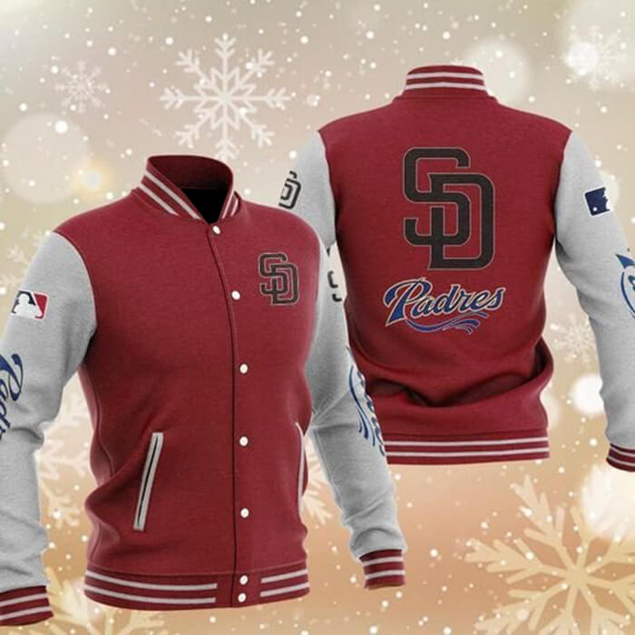 MLB San Diego Padres Logo Varsity Jacket - Maker of Jacket