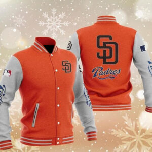 Maker of Jacket Sports Leagues Jackets MLB Majestic San Diego Padres Blue Satin