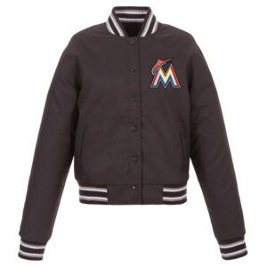 Maker of Jacket MLB Miami Marlins Vintage Blue Satin