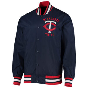 Maker of Jacket MLB Minnesota Twins Team Blue Delong Varsity