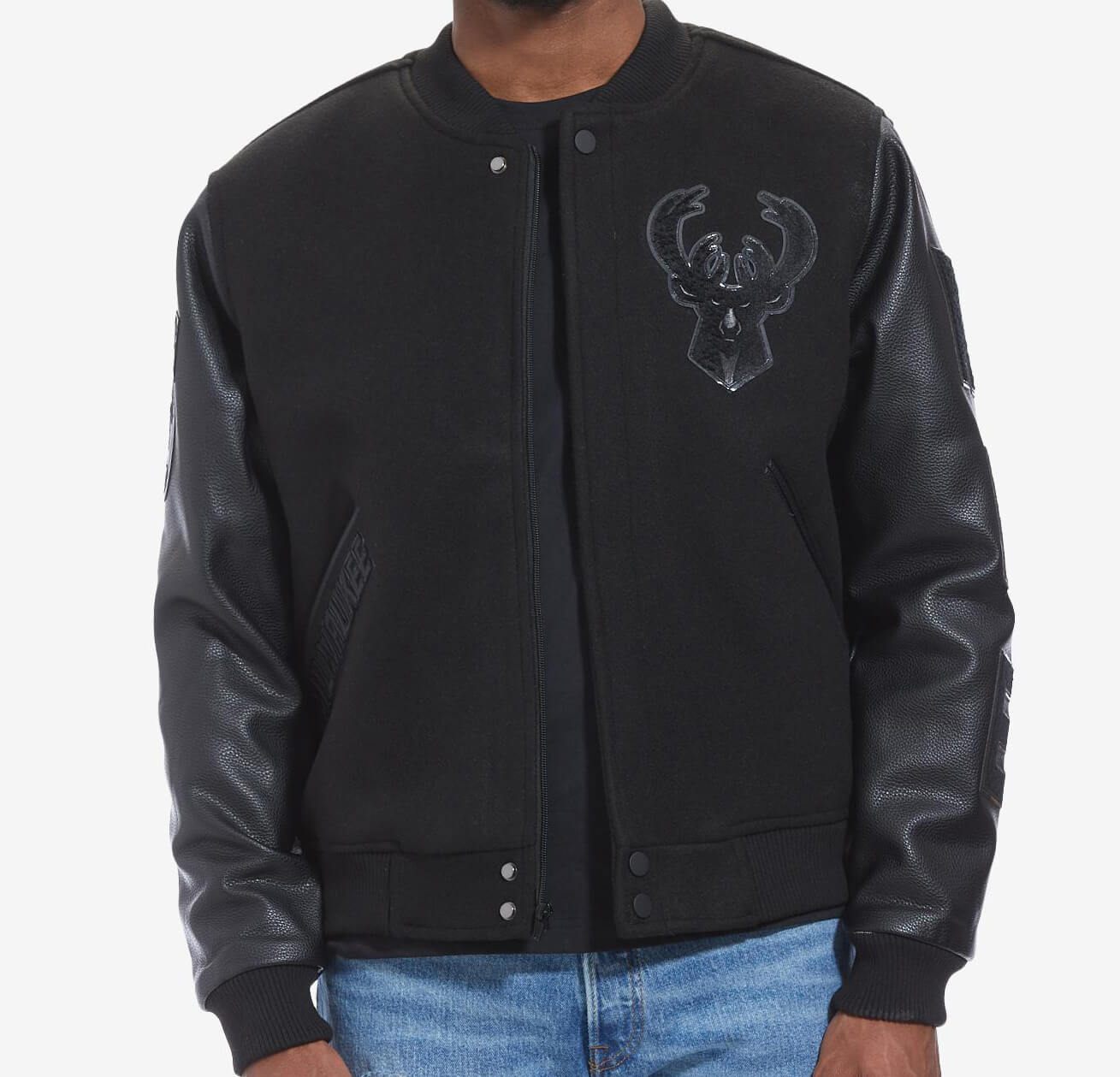 Nba Varsity Jacket Leather 