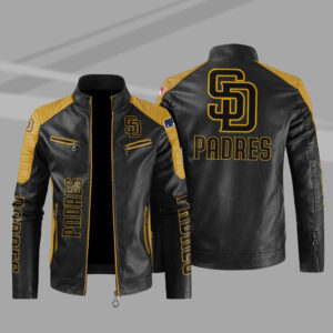 San Diego Padres Poly Twill Varsity Jacket JH Design - Brown 3X-Large