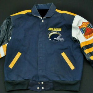 Maker of Jacket NFL Los Angeles Chargers Navy and White Varsity