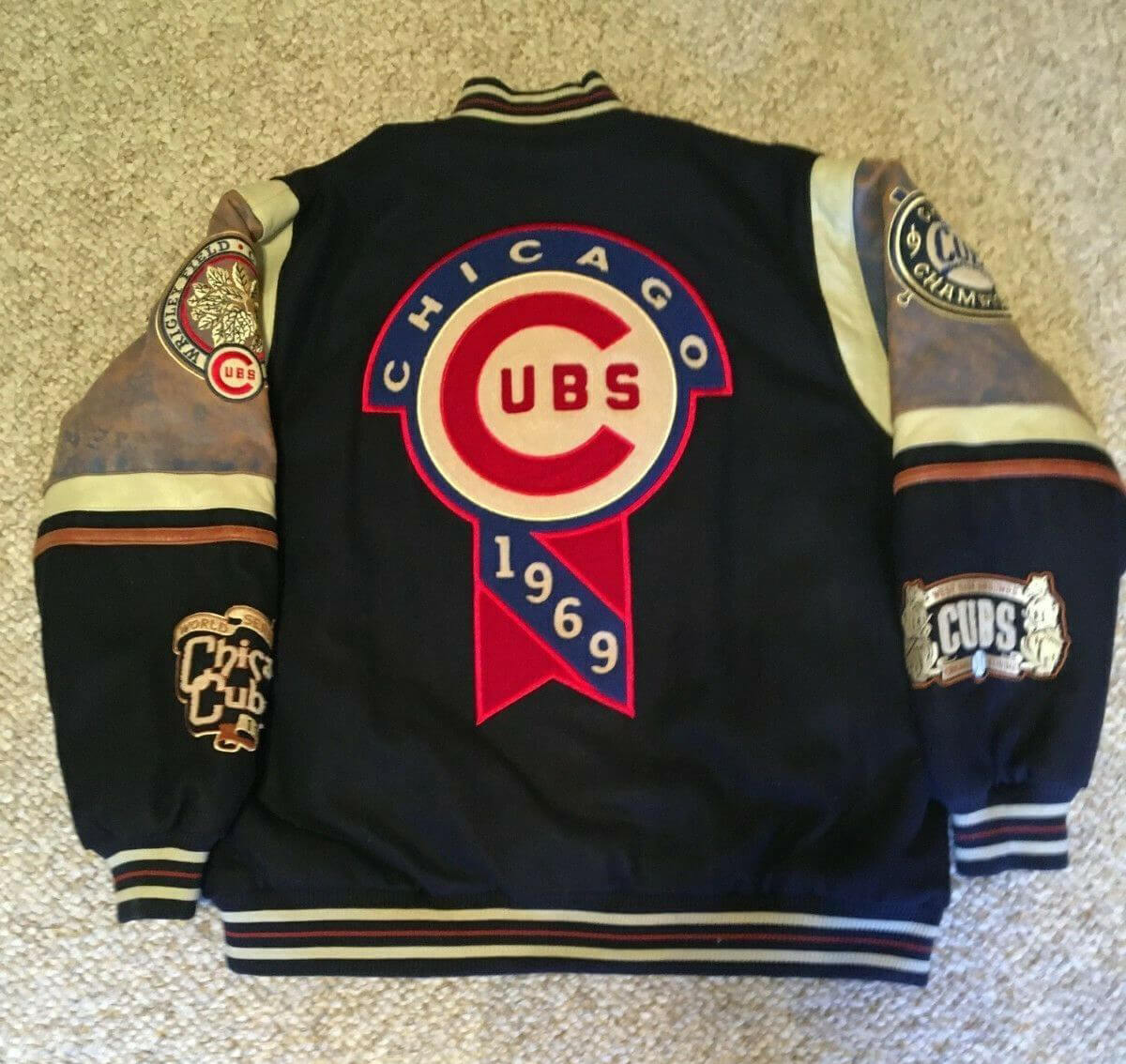 Chicago Cubs Vintage 90s Jeff Hamilton Varsity Jacket -  Hong Kong