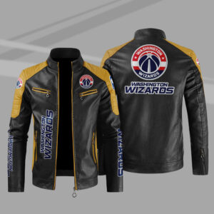 Wool and Leather Washington Wizards Varsity Jacket - Jackets Masters