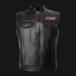Case IH Agriculture Black Leather Vest