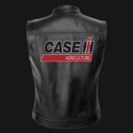 Case IH Agriculture Black Leather Vest