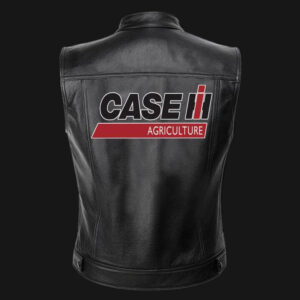 Case IH Agriculture Black Leather Vest