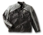 Corvette C7 Black Grey Stingray Leather Jacket