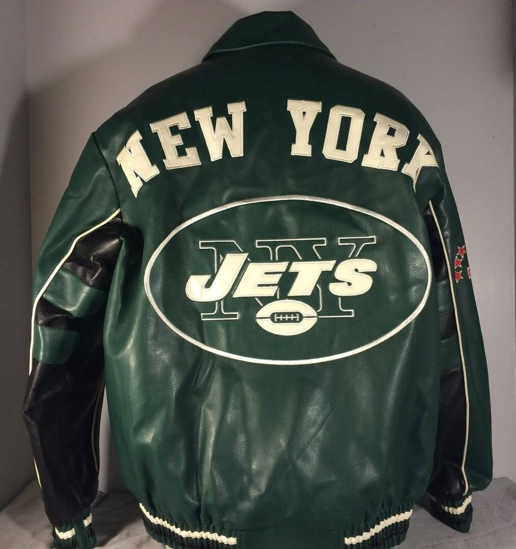 NFL New York Jets Football Leather Jacket - Maker of Jacket