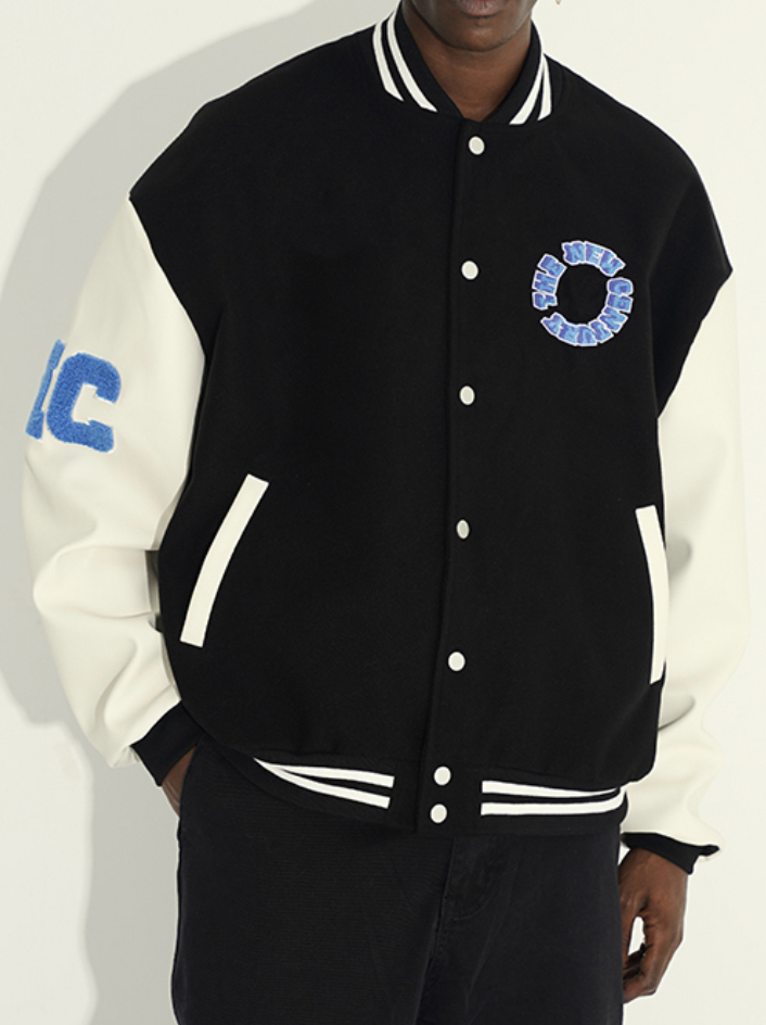 Harsh And Cruel Black Blue New Century Varsity Jacket