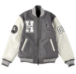 Hysteric Glamour Grey Wind And Sea Varsity Jacket - Maker of Jacket