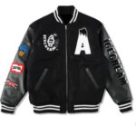 Ice Cream Wind And Sea Black BBC Varsity Jacket - Maker of Jacket