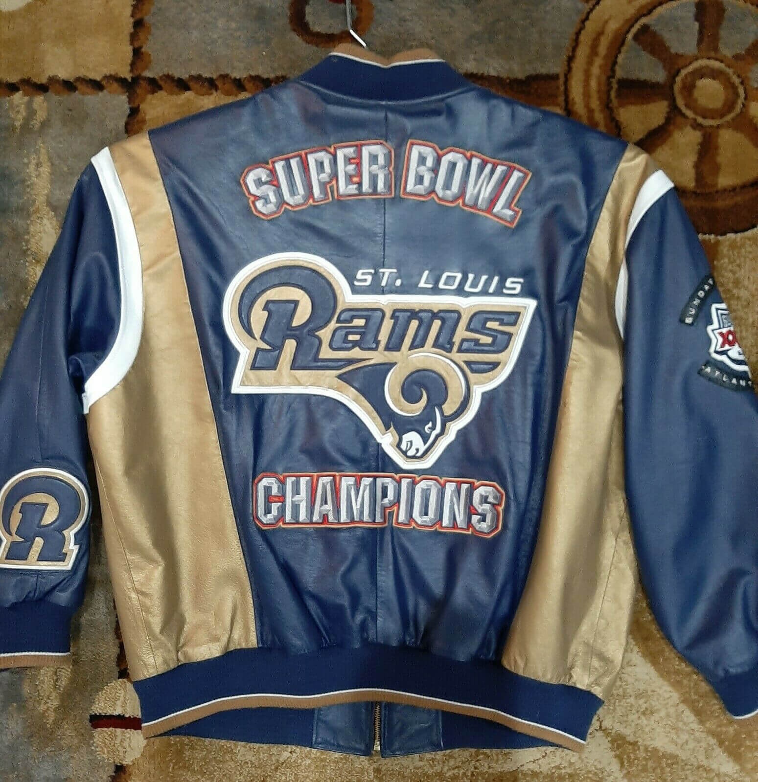 St Louis Rams Leather Jacket Xxl