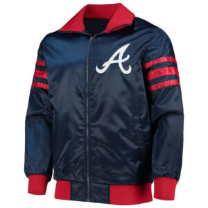 Atlanta Braves Starter The Captain III Full-Zip Varsity Jacket - Royal