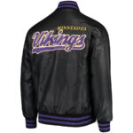 Minnesota Vikings NFL Black Leather Jacket