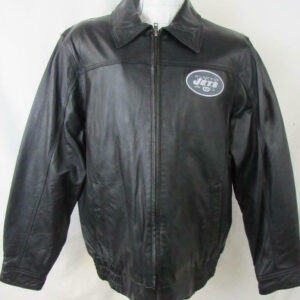 New York Jets NFL Football Vintage 90's Leather Mens Bomber Jacket by Carl  Banks & G-III