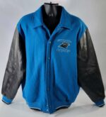 NFL Carolina Panthers Blue And Black Varsity Jacket