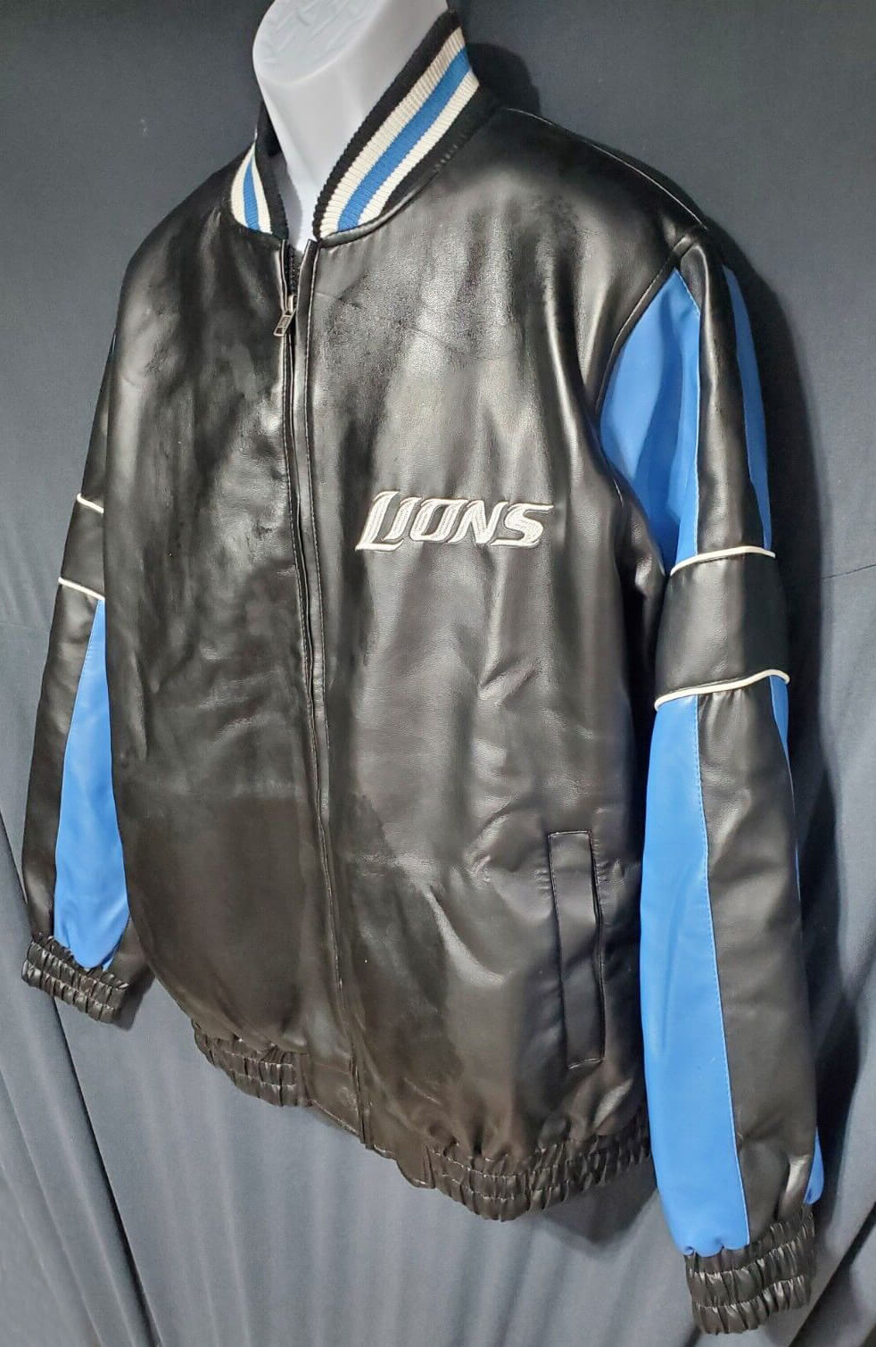 Vintage NFL Detroit Lions Leather Jacket - Maker of Jacket