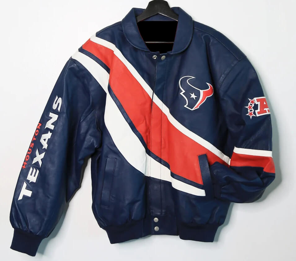 Maker of Jacket Fashion Jackets NFL Houston Texans Jeff Hamilton Leather