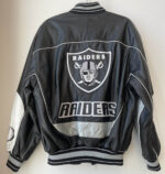 90's G-III - CARL BANKS RAIDERS NFL LEATHER JACKET /PANTS