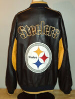 NFL Pittsburgh Steelers Zip Up Leather Jacket