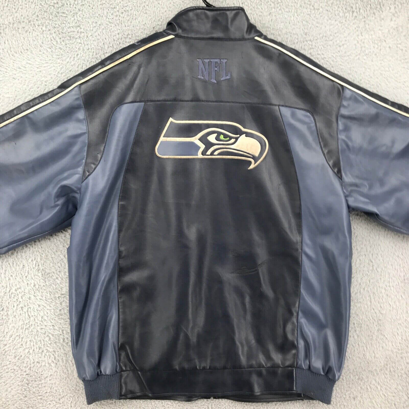 Vintage NFL Seattle Seahawks Windbreaker Block Colour Jacket 